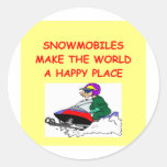 Snowmobiles Runde Aufkleber