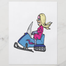 Snowmobiling Frauen Flyerdruck