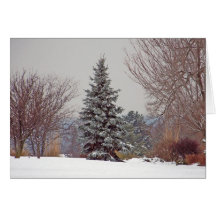 Snowy-Baum-Weihnachtskarte