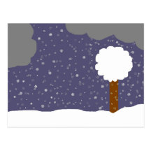 Snowy-Baumpostkarte