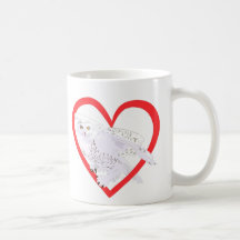 Snowy-Eulen-Herz Teetasse