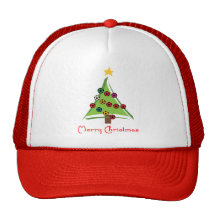 SoccerChickChristmasTree Baseballkappe