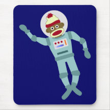 Socken-Affe-Astronaut Mousepads