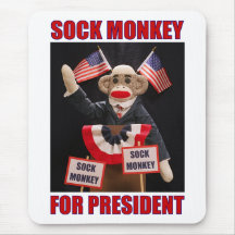 Socken-Affe für Präsidenten Mousepad