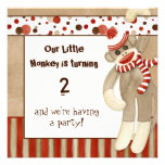 Socken-Affe, Geburtstags-Party Einladung