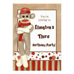 Socken-Affe, Geburtstags-Party Einladung