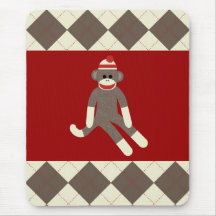 Socken-Affe-Mausunterlage Mauspads