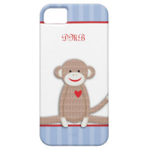 Socken-Affe-Monogramm iPhone 5 Fall Schutzhülle Fürs iPhone 5