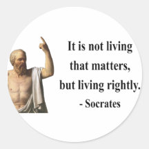 SOCRATES-Zitat 6b Runder Sticker
