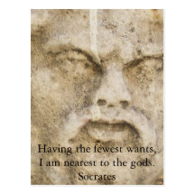SOCRATES-ZITAT POSTKARTE