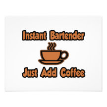 Sofortiger Barkeeper… addieren gerade Kaffee Personalisierte Einladungen
