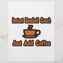 Sofortiger Baseballtrainer… addieren gerade Kaffee Personalisierte Flyer