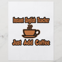 Sofortiger Englischlehrer… addieren gerade Kaffee Custom Flyer