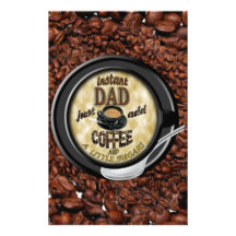 SOFORTIGER VATI ADDIEREN KAFFEE-ZUCKERLiebe Personalisiertes Büropapier