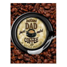 SOFORTIGER VATI ADDIEREN KAFFEE-ZUCKERLiebe Postkarten