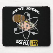 Sofortiges Brainiac addieren gerade Bier Mousepads