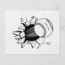 Softball, der durch Grafik des schnellen Balls zer Flyer