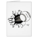 Softball, der durch Grafik des schnellen Balls zer Karten