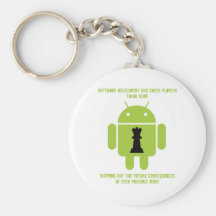 Softwareentwickler-Schach-Spieler denken Android Schlüsselanhänger
