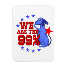 Sogar Hunde sind ein Teil des 99% Recchteckiger Magnet
