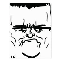 Sohn bin ich enttäusche Comic-Gesicht Postkarte
