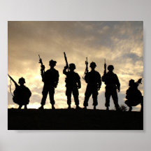 Soldat-Silhouette-Plakat