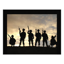 Soldat-Silhouetten Personalisierte Einladungskarten