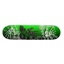 Solides Identitäts-Grün-Skateboard Personalisiertes Skatedeck
