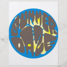 Sommer-Benommenheits-Blau-Hibiskus Personalisierte Flyer