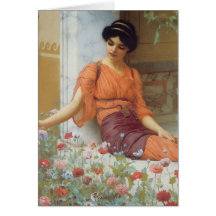 Sommer-Blumen durch John William Godward Grußkarte