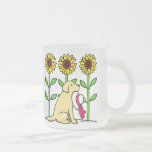 Sommer gelbes Labrador mit Sonnenblumen Kaffeetasse