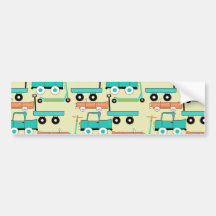 Sommer-Retro Rad-Roller-Auto-Lastwagen-LKWs Autosticker