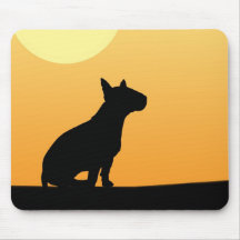 Sommer-Sonnenuntergang-Bullterrier Mousepads