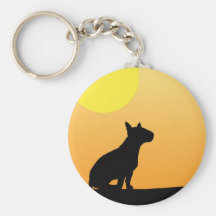 Sommer-Sonnenuntergang-Bullterrier Schlüsselband