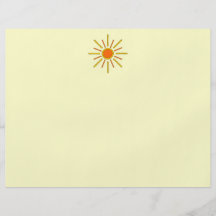 Sommersonne. Gelb und Orange Bedruckte Flyer