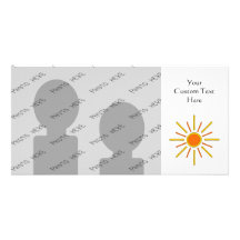 Sommersonne. Gelb und Orange Photo Karten Vorlage