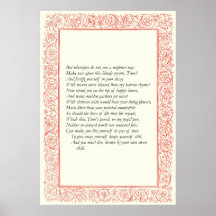 Sonett # 16 durch William Shakespeare Plakatdruck