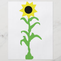 Sonne-Blumenikone Bedruckte Flyer