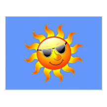 Sonne sun postkarte