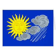 Sonne Wolken Regen sun clouds rain Karten