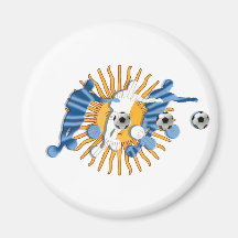 Sonneflaggengeschenke der Fußballspieler argentini Kühlschrankmagnet