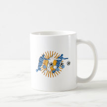 Sonneflaggengeschenke der Fußballspieler argentini Tee Tasse