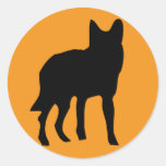 Sonnehundewolfikone Runde Aufkleber