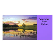 Sonnenaufgang-Picknick-Grüße von Maine Foto Karten