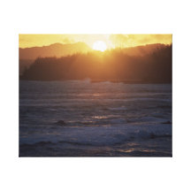 Sonnenaufgang-Wellen Leinwand Drucke