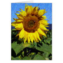 Sonnenblume-Aquarell Karte