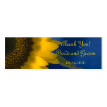 Sonnenblume auf blauen Gastgeschenk Hochzeits-Umba Visitenkarte