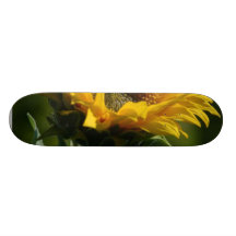 Sonnenblume-Blumenblatt-Blütenstaub-Gelb Personalisierte Skateboards