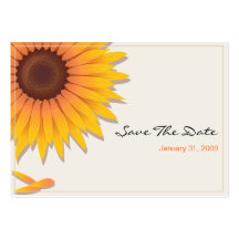 Sonnenblume, die Save the Date MiniCard 2 Wedding  Visitenkarten