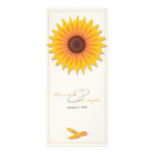 Sonnenblume-elegante Hochzeits-Einladungs-Mitteilu